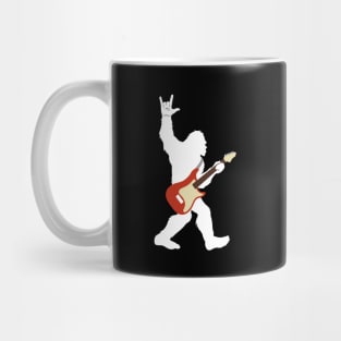 Bigfoot Rock and Roll Funny Sasquatch Believers Guitar Mug